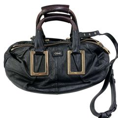 状態良好 Chloe ベイ キルティング 光沢 レザー トートバッグ y2k 黒