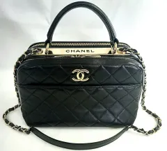 新品 S+級 CHANEL シャネル トレンディ CC ボウルリング トートアンド ショルダーバッグ ミディアム 24番台のサムネイル