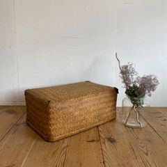 古い竹編みの収納かご 行李 竹籠 篭 古道具 - メルカリ
