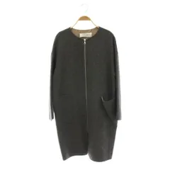 アドーア ADORE ノーカラージップアップコート アウター ロング 36 グレー グレージュ /DO ■OSのサムネイル