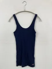 HOLLISTER ホリスター タンクトップ M ネイビー 無地 ワンポイント カップなし レディースのサムネイル