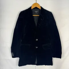 JUN ジュン テーラードジャケット ベロア素材 シングルブレスト 2B ノッチドラペル フラップポケット ジャケット モード クラシック 大人カジュアル アウター メンズ ブラック NA183のサムネイル