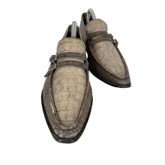 モルガンオム MORGAN HOMME クロコ ダブルモンクストラップ モカシン メンズ  Sのサムネイル