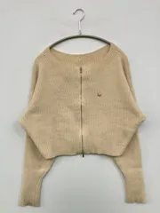 Chico チコ カーディガン/ボレロ F ベージュ ナイロン ニット 無地 ワンポイント ショート丈 長袖 レディースのサムネイル