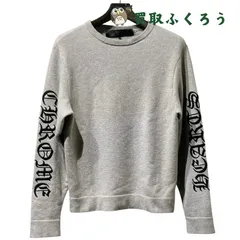 クロムハーツ　Chrome Hearts　YNOT ARM LOGO EMBROIDERY CASHMERE KNIT　ワイノット　アームロゴ　袖刺繡　カシミアニット　グレー　サイズM　クルーネック　セーターのサムネイル