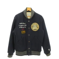 イーストボーイ EAST BOY MEN スタジアムジャンパー スタジャン L 紺 ネイビー ワッペン 長袖 リブ襟 /MN39 ■GY99のサムネイル