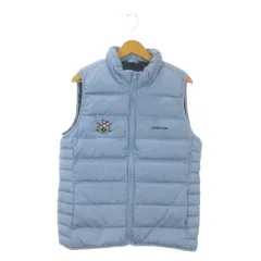 ランズエンド LANDS' END ダウンベスト ゴルフ M 青 ブルー 無地 スタンドカラー /AO20 ■GY99のサムネイル
