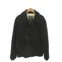 サイラス SILAS Pコート ピーコート M 黒 ブラック ダブルブレスト 長袖 袖リブ /AO21 ■GY99のサムネイル