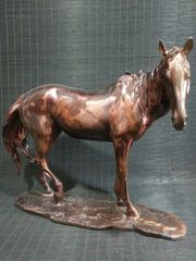 金工師 芳山造 銅製 馬置物 ブロンズ 高さ約33cm OY390 - メルカリ