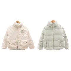 アディダスオリジナルス adidas originals W JKT DOWN REV ダウンジャケット ブルゾン リバーシブル ベルベット トレフォイル 水色 ライトブルー 白 ホワイト S /FFのサムネイル