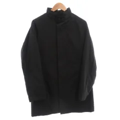 B&Y ユナイテッドアローズ BEAUTY&YOUTH ビューティー&ユース パデッド レイズドネック コート 中綿 スタンドカラー ひざ丈 M 黒 ブラック /FFのサムネイル