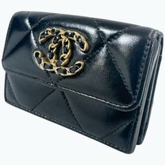 美品】CHANEL シャネル カンボンライン コンパクト がま口 二つ折り