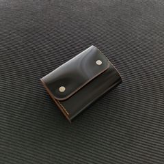 シェルコードバン ROCADO社製 二つ折り財布 馬革 ブラック 黒 未使用品