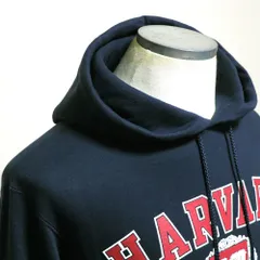 【チャンピオン】スウェットパーカー メンズ S 日本Lサイズ 黒 ブラック ハーバード大学 公式ライセンス 00s  USED品 アメリカ古着