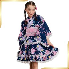 浴衣ドレス 大人用 量産 地雷 姫系 浴衣 薔薇柄 姫ギャル - メルカリ