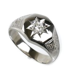 Pt900プラチナ リング・指輪 ダイヤモンド0.23ct 21号 14.2g メンズ