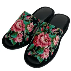 美品/FEILER /フェイラー/花柄スリッパ/約23cm/RS1290のサムネイル