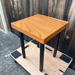 テーブル　昭和レトロ　木製BBQテーブル　キャスター付き テーブル 昭和レトロ 木製BBQテーブル キャスター付き - メルカリ