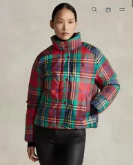 ポロ ラルフローレン チェック ダウン ジャケット (正規品)