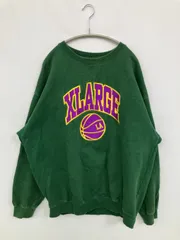 XLARGE エクストララージ スウェット XL グリーン コットン スウェット 前面プリント ブランドロゴ 長袖 メンズ