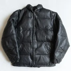 【雰囲気抜群】SCHOTT【214D/レザーダウンジャケット】36 ブラック ショット レザーダウンジャケット 26060465のサムネイル