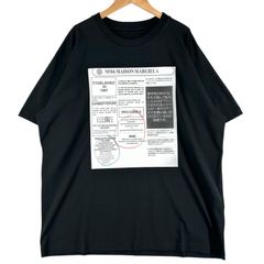 미사용품 MM6 Maison Margiela 엠엠 식스 메종 마르제라 Newspaper Logo SH0GC0043 봄 여름 SS 반소매 T셔츠 코튼 블랙 맨즈 M 정규품