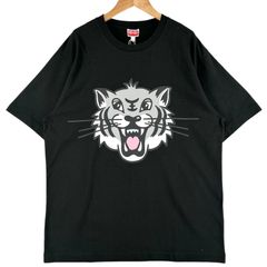 미사용품 KENZO 켄조 Happy Tiger FF55TS5334SG 봄 여름 SS 반소매 T셔츠 코튼 블랙 맨즈 L 정규품[헌 옷][중고][무료우송]