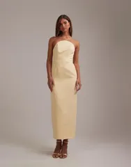 エイソス レディース トップス ワンピース クレープ ストラップレス ASOS DESIGN Bridesmaidstructured crepe strapless dress withigh cu