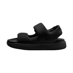 Nike Women's Calm Platform Sandals with Velcro Fasteners - Sporty, Stylish, Black, Casual, Casual Wear, Women's Shoes, Sports Shoes / FJ6043-001