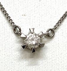 ジュエリーマキ プラチナ(Pt850) 一粒ダイヤモンド0.43ct ネックレス