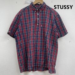 即完売モデル】ステューシー☆ロゴタグ 人気デザイン チェック半袖