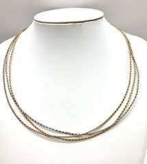 ティファニー　太め　スクリュー　ツイスト　コンビ　ネックレス　925 14K ティファニー 太め スクリュー ツイスト コンビ ネックレス 925 14K