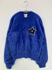 DOUBLE STANDARD CLOTHING ダブルスタンダードクロージング ニット/セーター 38 ブルー ウール・ニット ナイロン ワンポイント 刺繍 ミドル丈 長袖 クルーネック(丸首) レディース