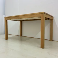 展示品【無印良品】ダイニングテーブル　オーク材　収納付き　食卓机　デスク　天然木のサムネイル