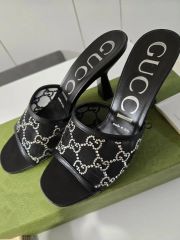 GUCCI ビジュー付きメッシュミュール - メルカリ