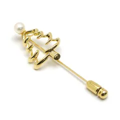 ミキモト MIKIMOTO ピンブローチ K18YG・パール約5.5mm クリスマスツリーのサムネイル