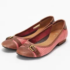 Clarks active AIR Henderson FUN クラークス アクティブエア ヘンダーソン ファン レディース コンフォート パンプス フラットシューズ パンチング加工 ピンク ブラウン レザー 本革 ピンク ブラウン 23.0cmのサムネイル