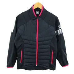 ミズノ ナイロンジャケット 中綿ジャケット ウインドブレーカー レディース Mサイズ ブラック×ピンク Mizuno 【中古】のサムネイル