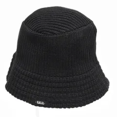 美品 RACAL ラカル Knit Bucket Hat 1300 ニット ダウンブリム バケットハット ニット帽 ブラック 黒 帽子 ハット 日本製 RL-23-1300のサムネイル