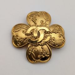 CHANEL】シャネル ゴールド クリーバー 四つ葉 ココマーク ブローチ