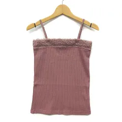 未使用品 ジルバイジルスチュアート JILL by JILLSTUART レース付き リブ キャミソール ピンク F 2260006のサムネイル