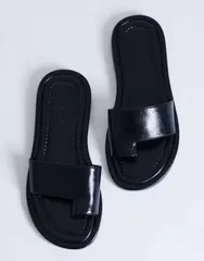トップショップ レディース シューズ サンダル Topshop Sandra flat sandal mules Black ブラックのサムネイル