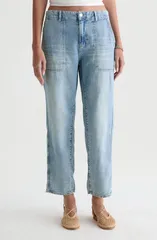 エージー レディース ボトムス デニムパンツ ストレート アンクル ジーンズ AG Analeigh Ankle Straight Leg Workwear Jeans Wine Garden ワインのサムネイル