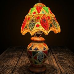 4F 昭和レトロ ヴィンテージ ランプシェード アンバー琥珀色ミッド