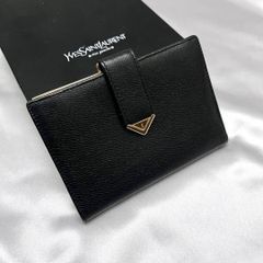 ◇極美品◇サンローラン クロコ型押し バイフォールドウォレット YSL