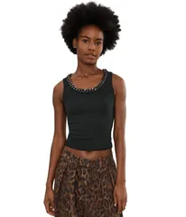 オールセインツ レディース トップス シャツ Allsaints Lucy Tank Black ブラックのサムネイル