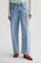 エージー レディース ボトムス デニムパンツ ハイウエスト アンクル ジーンズ AG Hattie High Waist Ankle Barreleg Jeans Gold Country ゴールドのサムネイル