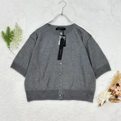 新品 未使用 mizuiro ind short c/neck lame mix CD ミズノロインド クルーネック ラメ 五分袖 ミックス カーディガン カットソー グレー レディース タグ付き 1-220027のサムネイル