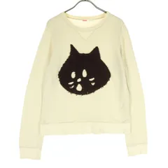 Ne-net ネネット 前V 猫柄 長袖 Tシャツ 2 アイボリー ロンT レディース 古着のサムネイル