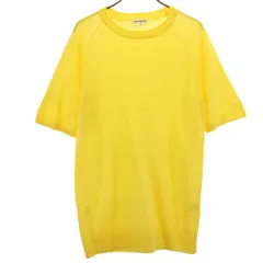 ABAHOUSE アバハウス ボーダー柄 半袖 サマー ニット 3 イエロー メンズ 古着のサムネイル